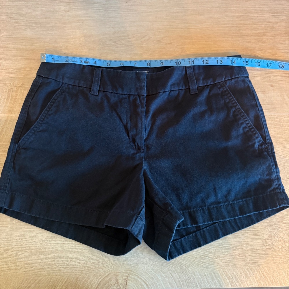 J.Crew Womens Black 100% Cotton Re-Imagined Chino Shorts Size 4 3 Inch Inseam - Picture 4 of 9